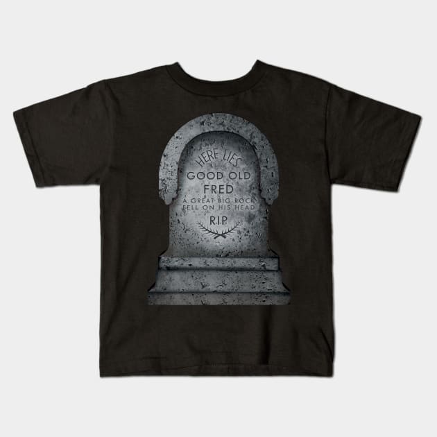 Haunted Mansion Gravestone Kids T-Shirt by VirGigiBurns